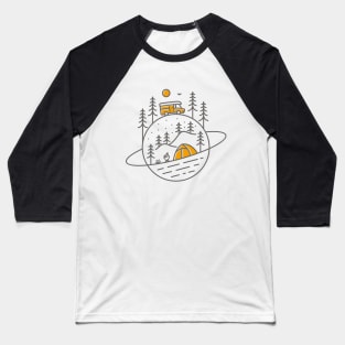 Space Camping Trip Baseball T-Shirt